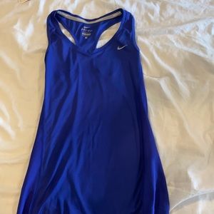Blue Nike miler workout tank top